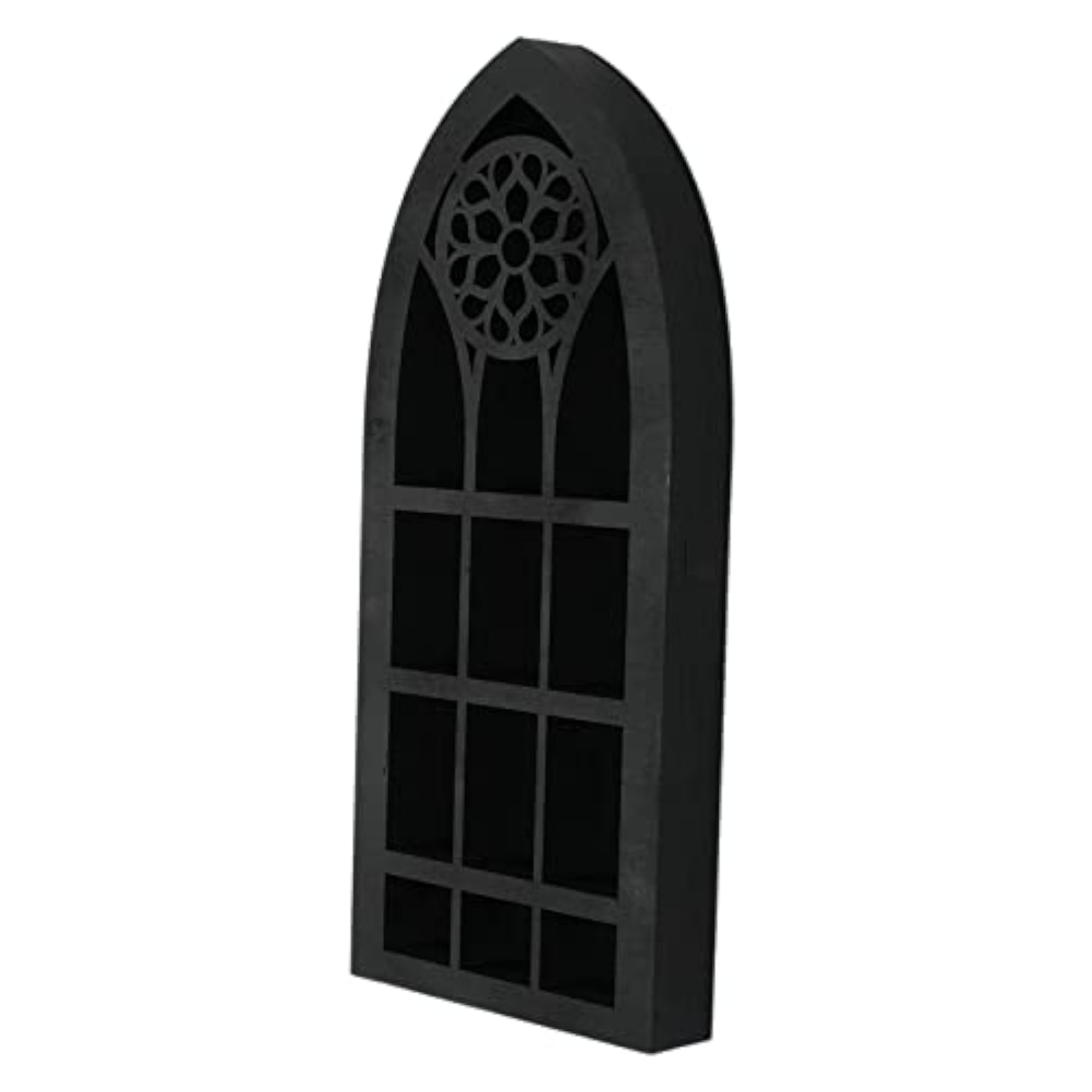 Wall Decor Display Shelf Church Window Design Wooden Shelf